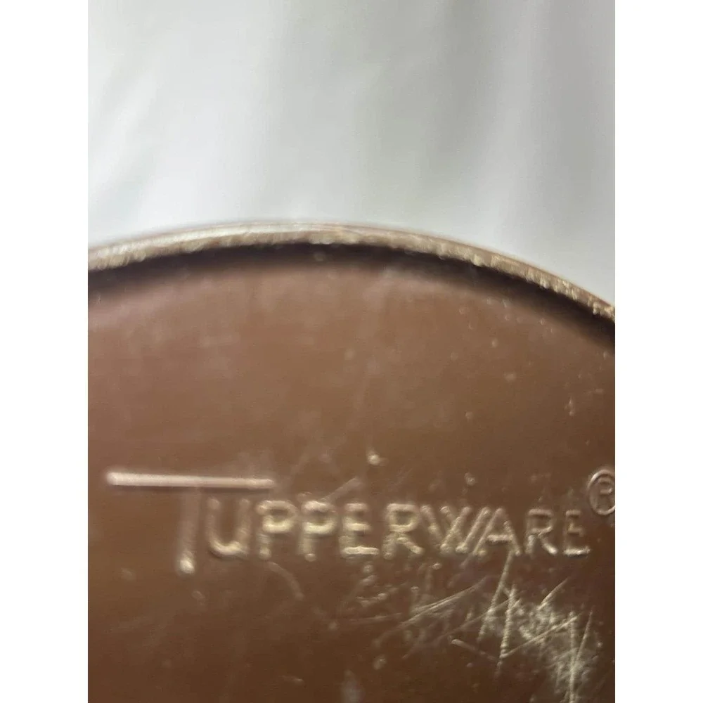 Vintage Tupperware Canister Brown Mushroom 805-6 Container 9.5